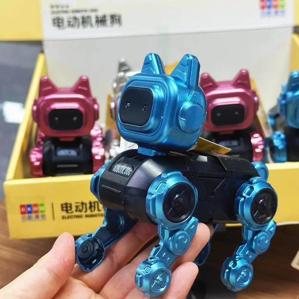 Electric Robotic Dog Toy, Futuristic Interactive Puppy with Shimmering Colors for Kids gifts 2 x AAA batteries (not included)