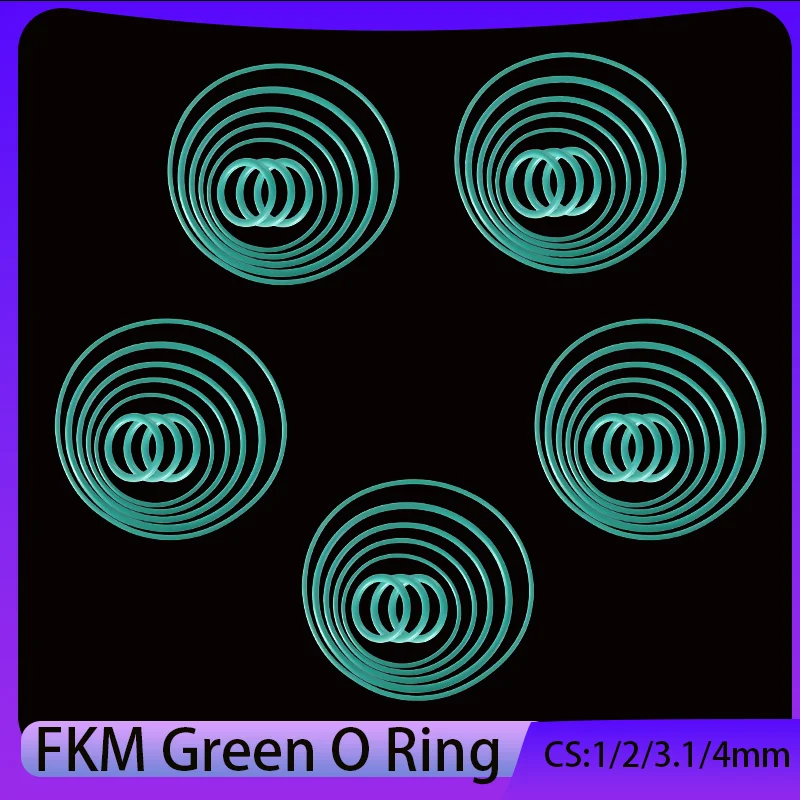 

10pcs Insulation Oil High Temperature Resistance Fluorine Rubber FKM O-Ring Sealing Gasket CS 1/2/3.1/4mm OD 5-70mm