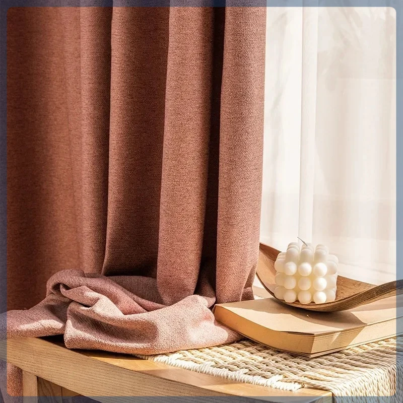 

Custom Size Modern Minimalist Nordic Light Luxury Cashmere Nigao Shading and High Shading Living Room Bedroom Curtain Fabric 1pc