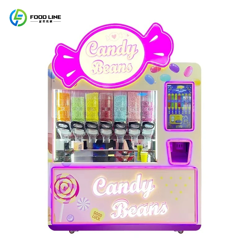 2026 New Custom Business Chocolate Sugar Beans Vending Machine 22-inch Touchscreen Compressor Cooling SDK