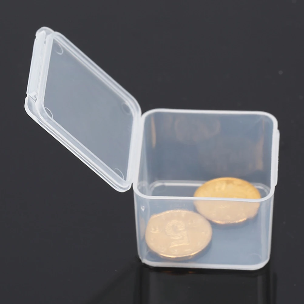 50pcs Plastic Storage Box Transparent Pp Material Sturdy Container Tool Box Component Storage Case For Home Vehicle Repair