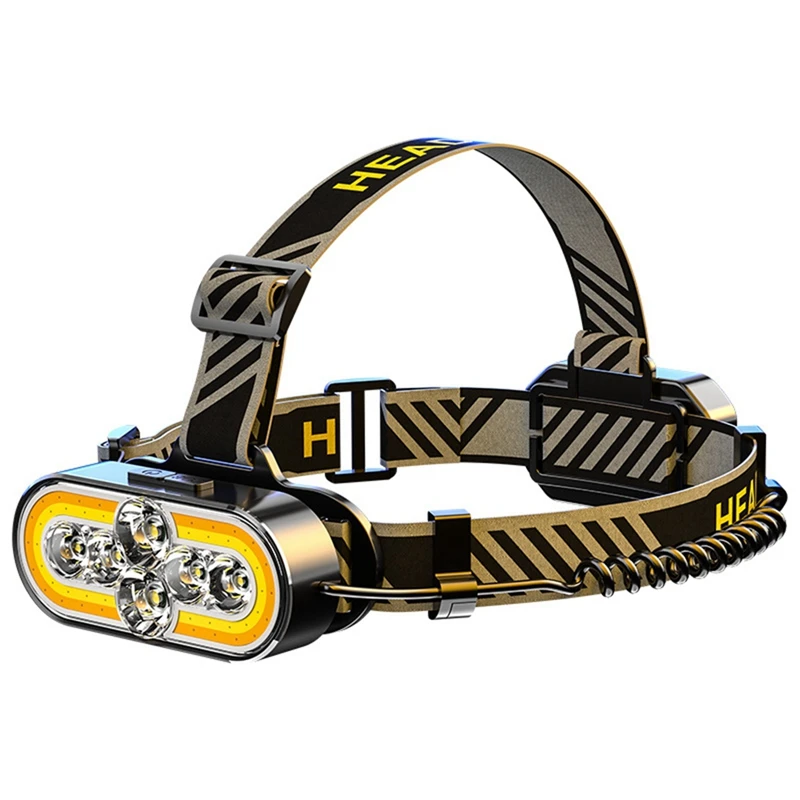 Hot Led Rechargeable Headlamp Headband Headlamps Supports Zoom Adjustable 90° Suitable For Outdoor Camping Hiking Cycling