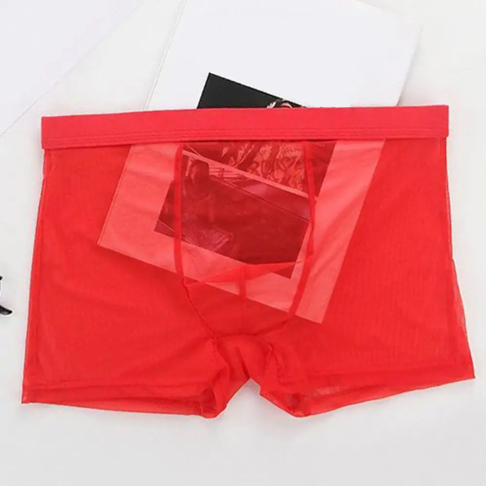 

Fit Boxer Breathable Mesh Boxer For Men Sexy Low Rise Underwear With 3d Film See-through Shorts Panties For Comfort Soft Fabric