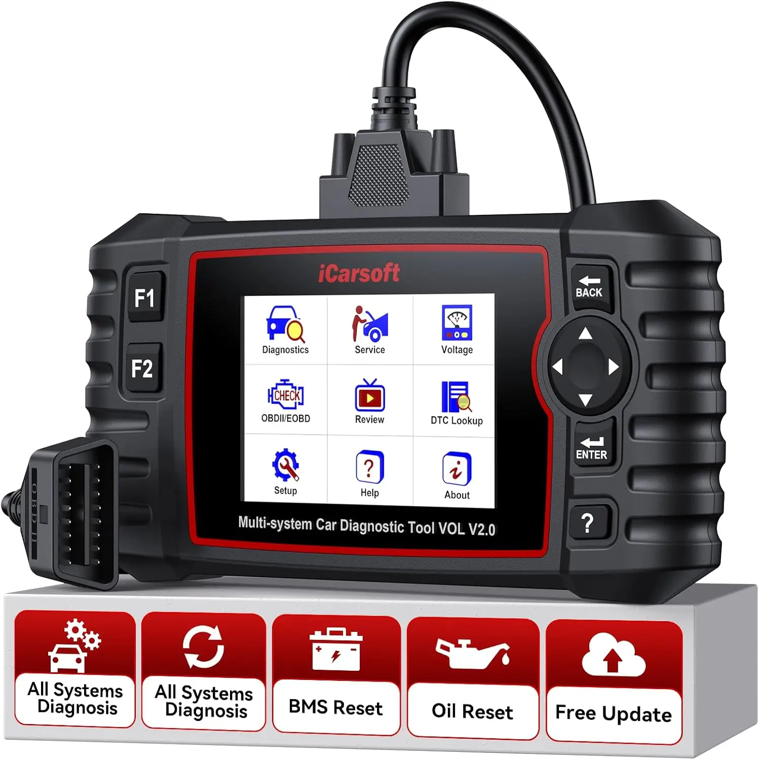 

Сканер OBD2 VOL V2.0 для Volvo/SAAB, полносистемный диагностический инструмент, графические данные 118, тест батареи, сброс, считыватель кодов