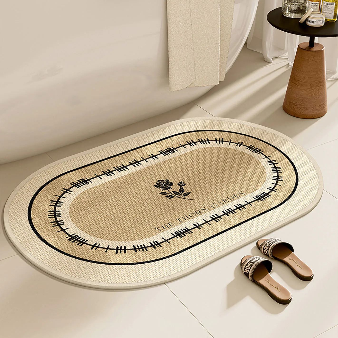 

Современный лаконичный стиль, диатомитовый нескользящий коврик для ног, коврик для ванной комнаты, модные аксессуары для дома, впитывающий воду, быстросохнущий тканый лен