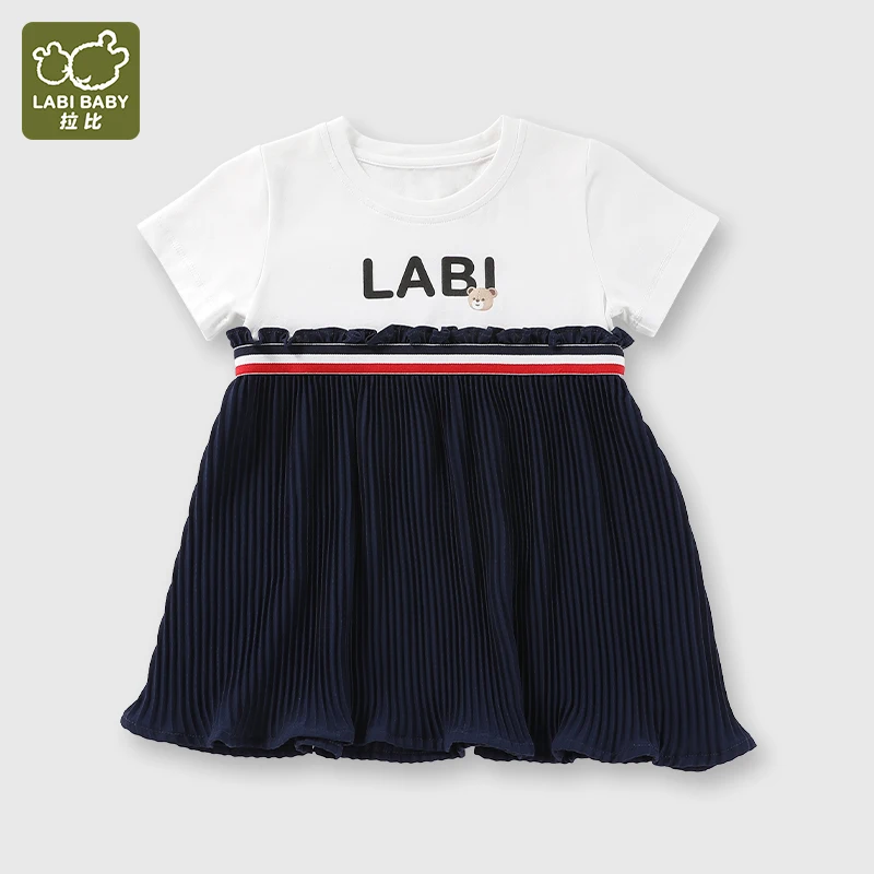 

1-5T Kids Girls Dresses Summer Dress for Toddlers Infants White Black Knee Length Dress Casual Baby Clothes Children Clothing