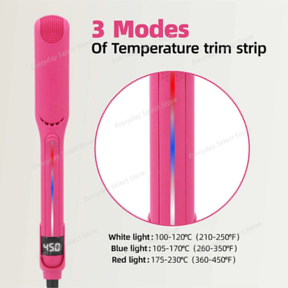 Infrared Flat Iron 450°F / 230℃ 2 In 1 Professional Salon Hair Straightener Curler Ceramic Coated Plate Hair Styler 110V/220V