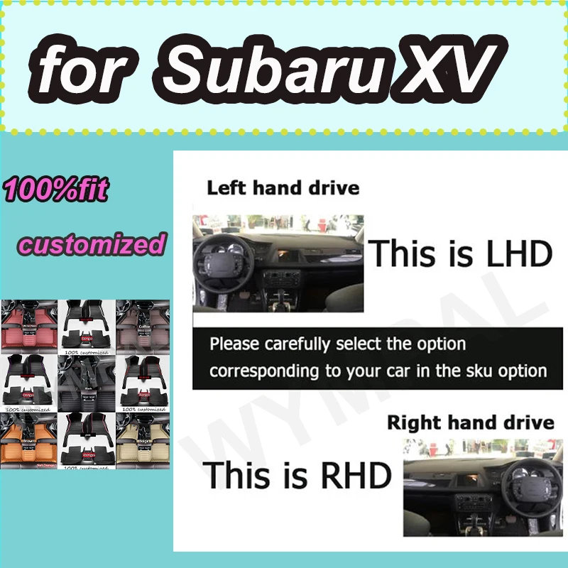 

Роскошные автомобильные коврики для Subaru XV 2011 2012 2013 2014 2015, авто, роскошные кожаные коврики