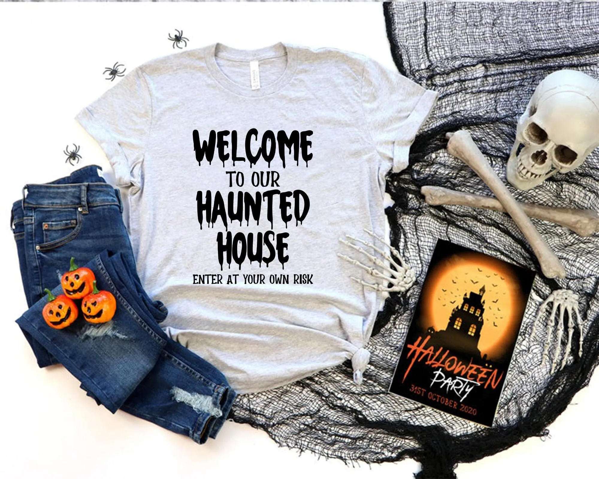 Haunted House T Shirt Halloween Funny Cute Fall Clothing Thirty One October