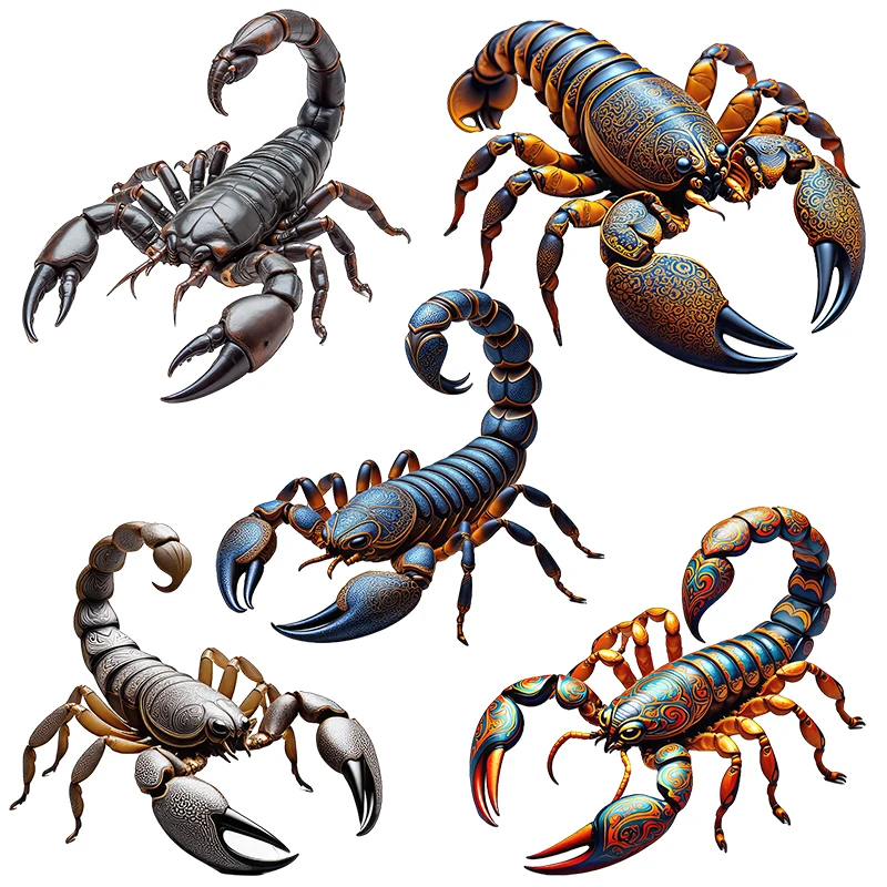 Three Ratels CG256 Brown Scorpion Cartoon Animal Stickers for Home Decoration Computer decals Car Stickers