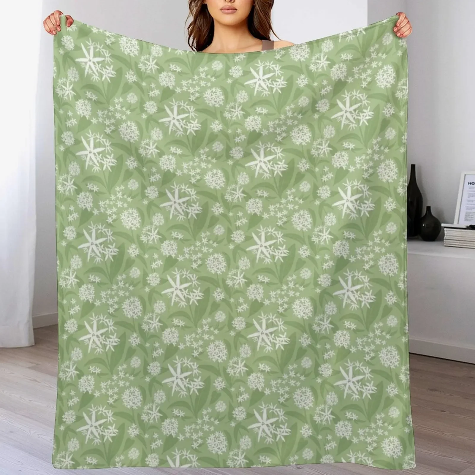 

wild garlic pattern Throw Blanket funny gift for winter sofa bed warm for winter Blankets