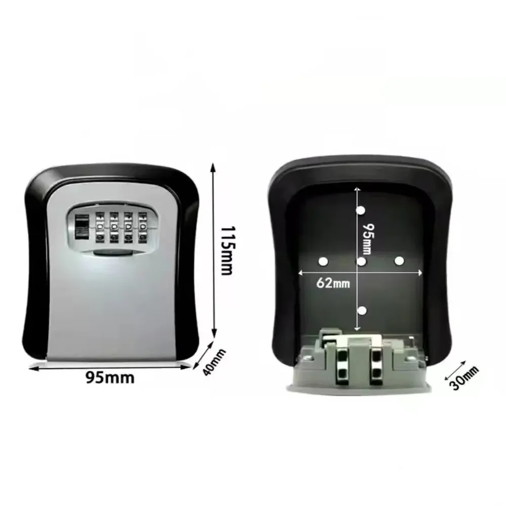 2022 Key Lock Box Wall-mounted Plastic  safe weatherproof  combination key storage  lock box for indoor and outdoor use