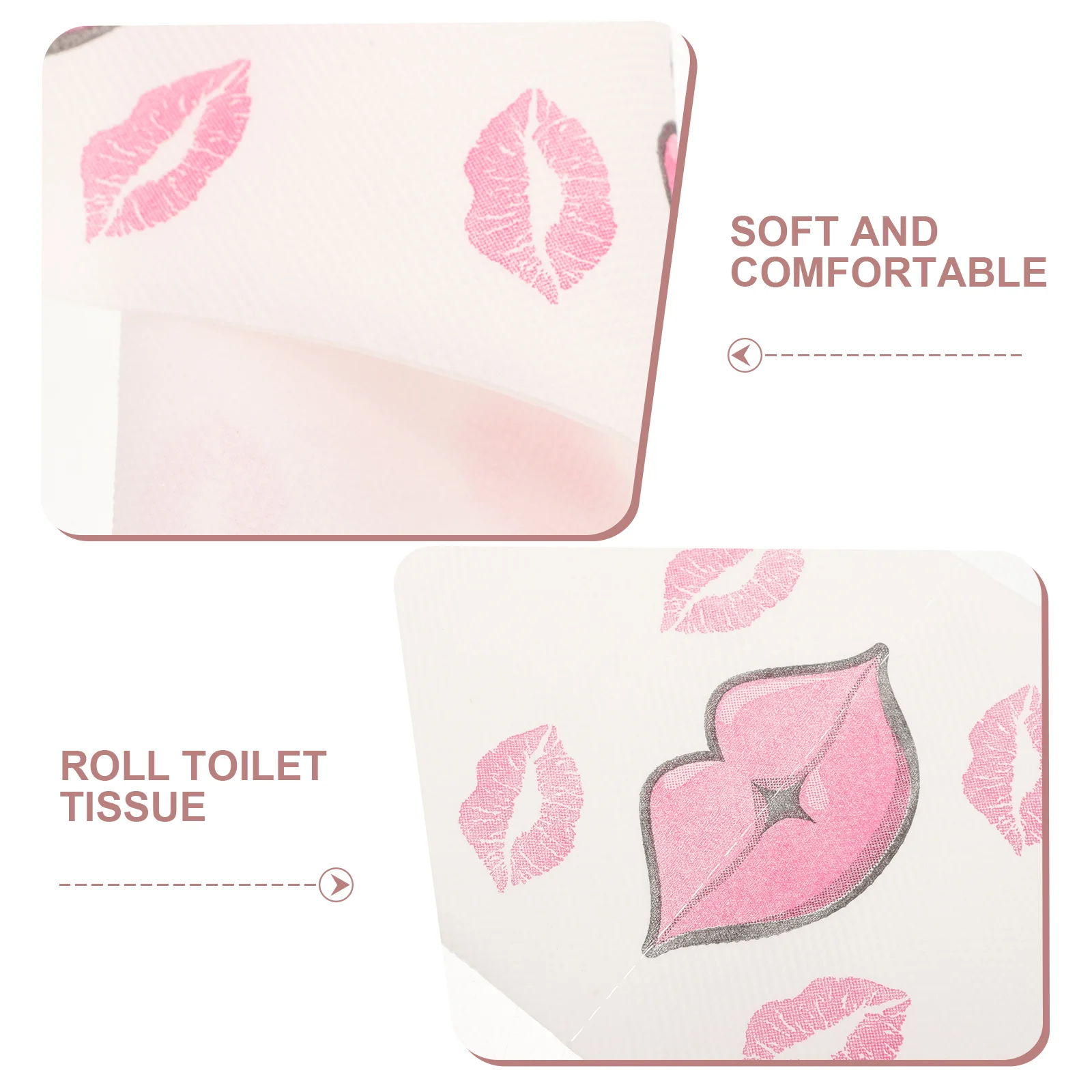 2 Rollen Rode Mond Tissue Bad Tissues Toiletpapier Badkamer Accessoire Afdrukken Creatieve Gedrukte Tafel Servetten Lip