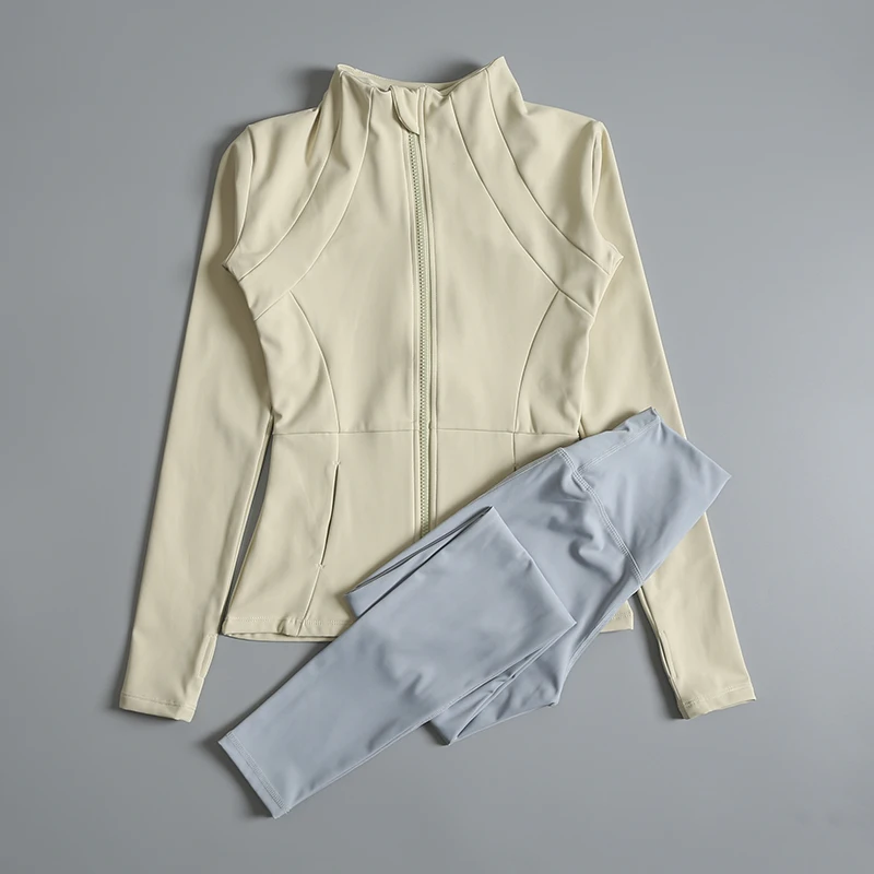 

Fitness suit for women 2025 spring and autumn new style good-looking long-sleeved professional training yoga suit internet