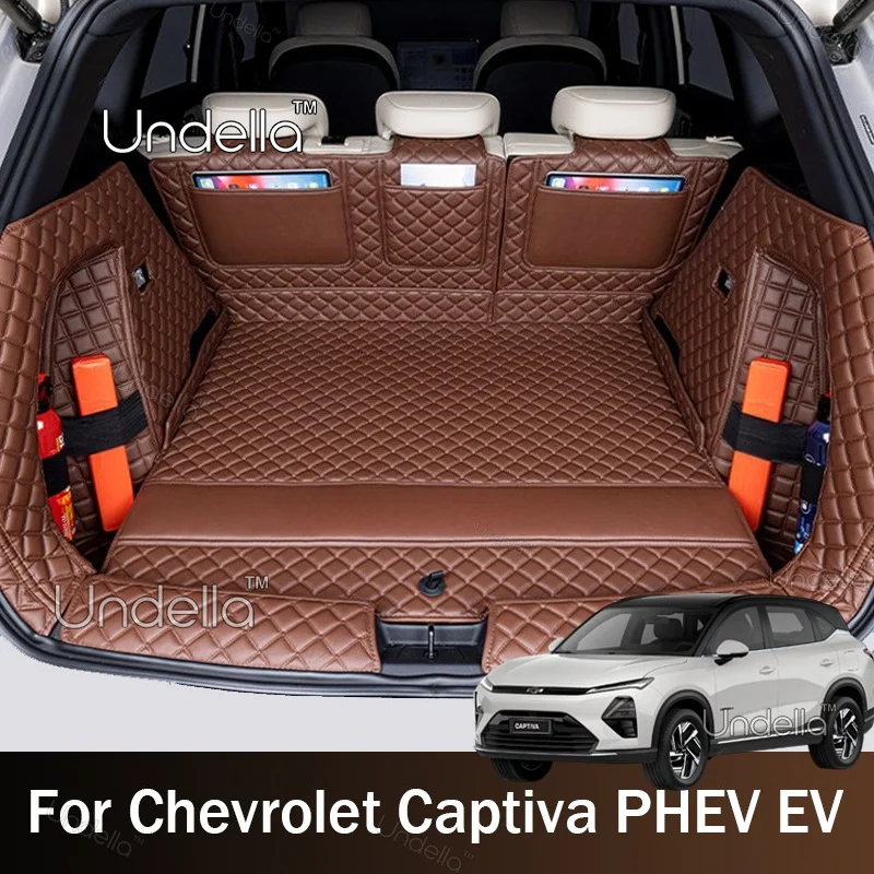 Leather Car Trunk Mats For Chevrolet Captiva PHEV EV 2026 2027 Anti-Dirty Protector Carpet Tray Cargo Liner Accessories Styling