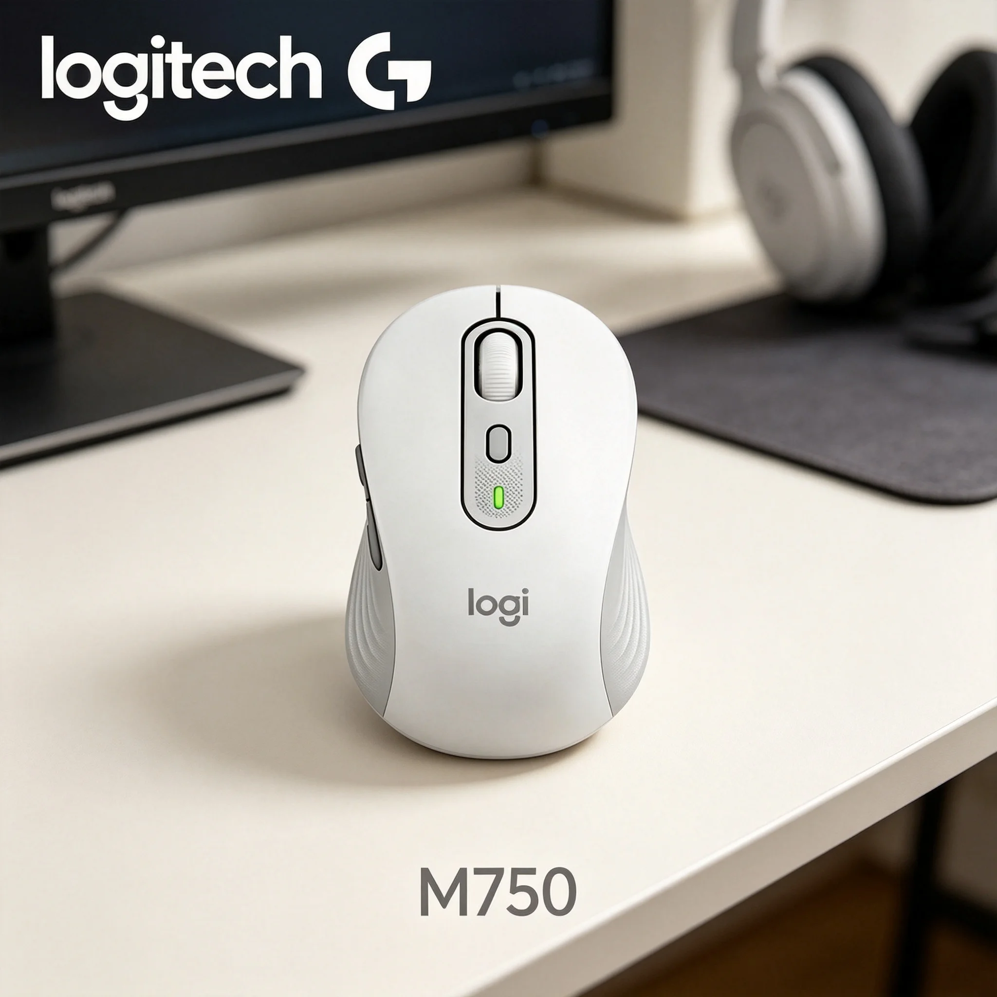 Logitech M750 Silent Wireless Office Mouse Practical Peripheral For Remote Work Home‑Based Office Daily Computer Task