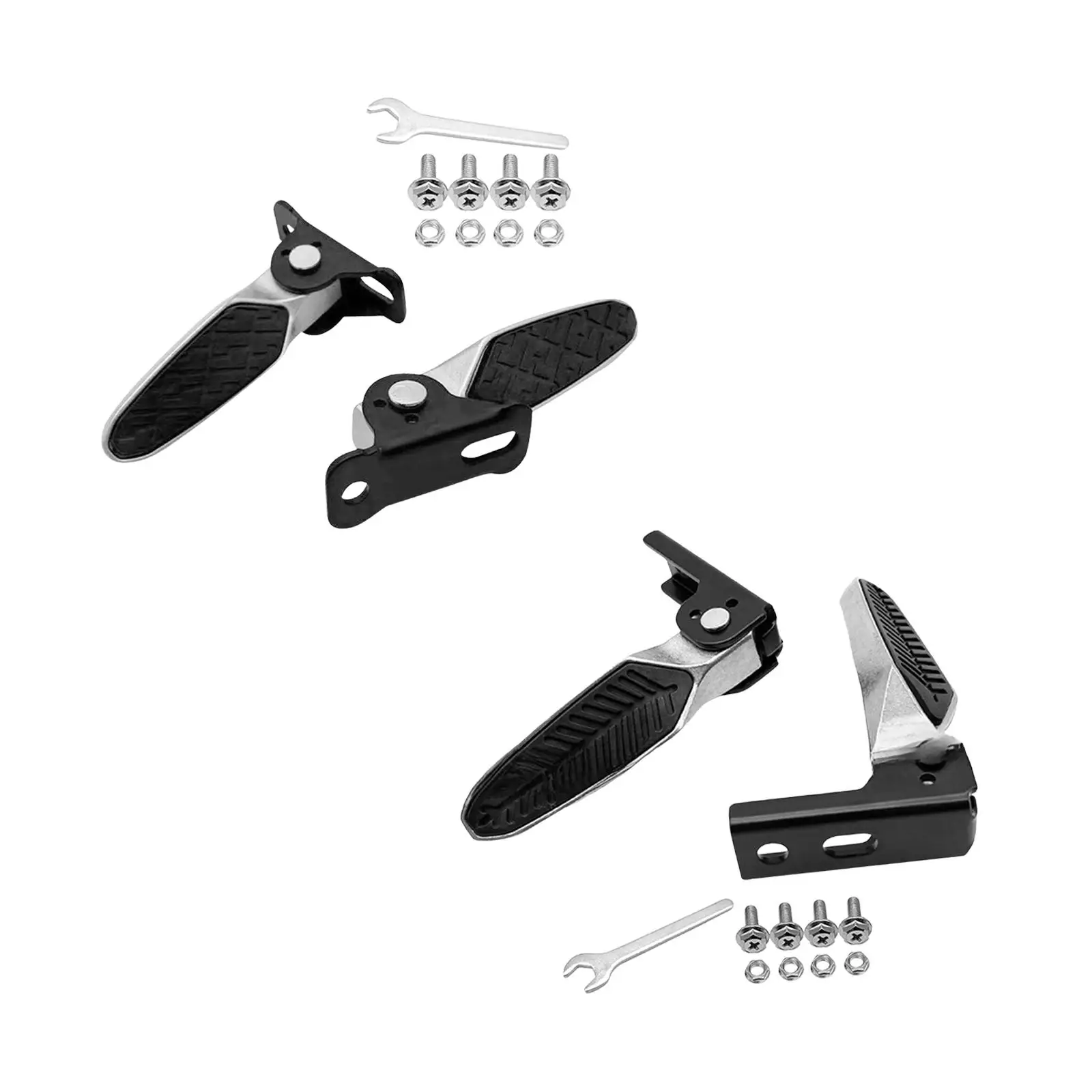 

Electric Bike Rear Pedals Folding Lightweight Accessories Repair Parts Easily Install Multipurpose Replacement Footrests