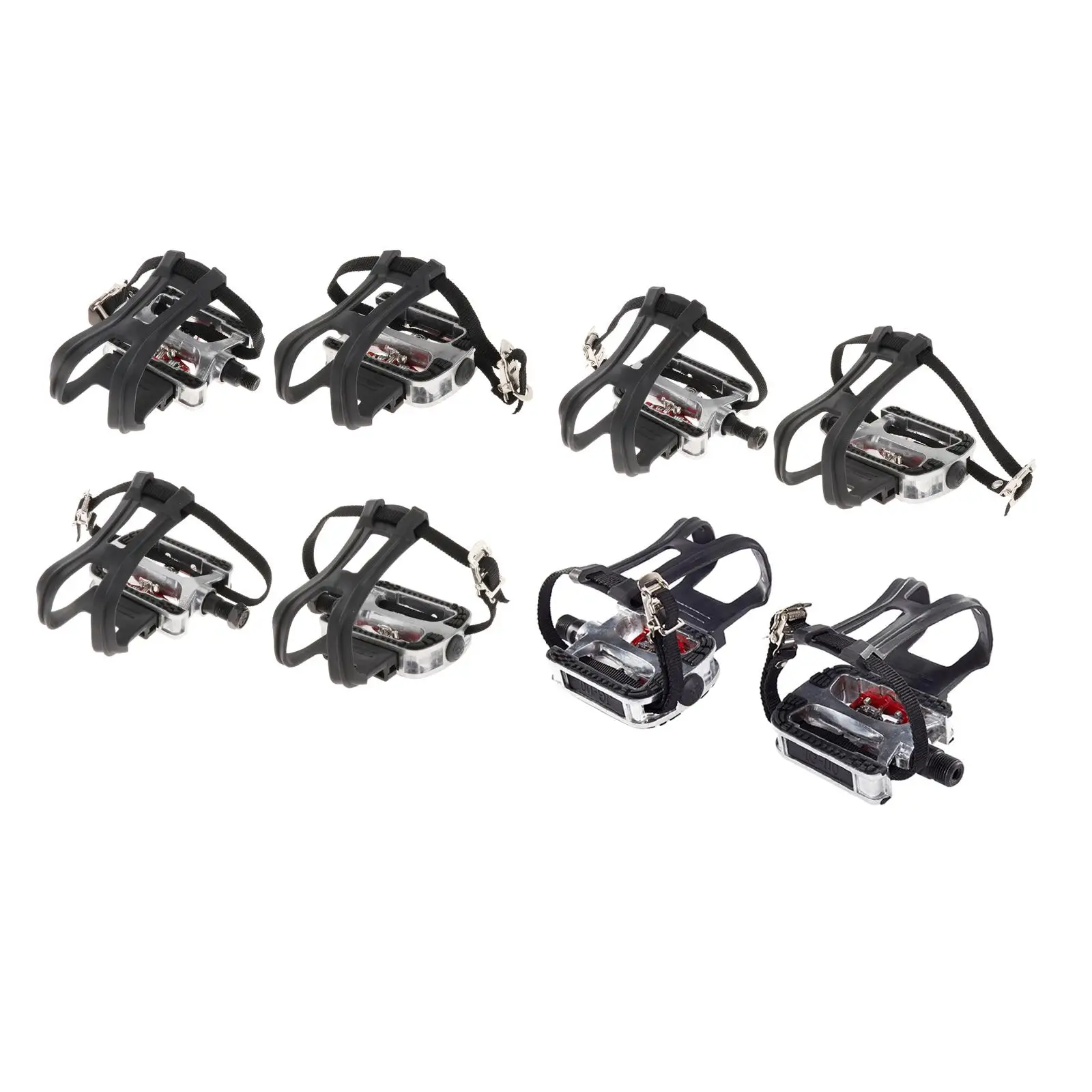 1 Pair Bike Pedals Toe Cages Outdoor Cycling Platform Pedal Indoor Exercise