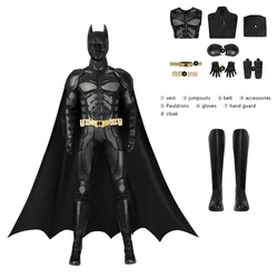 New Halloween Carnivl Movie Dark Knight Bat Cosplay Bruce Wayne Superhero Battle Costume Outfit Man Vest Cloak Mask