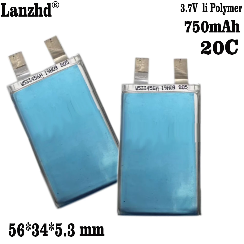 1-10ชิ้นใหม่3.7V 750mAh 533456ทดแทน DIY 14S BAX501 51.8V เซลล์แบตเตอรี่บินสำหรับ DJI T10 Agra T10แบตเตอรี่โดรนอาร์ซี