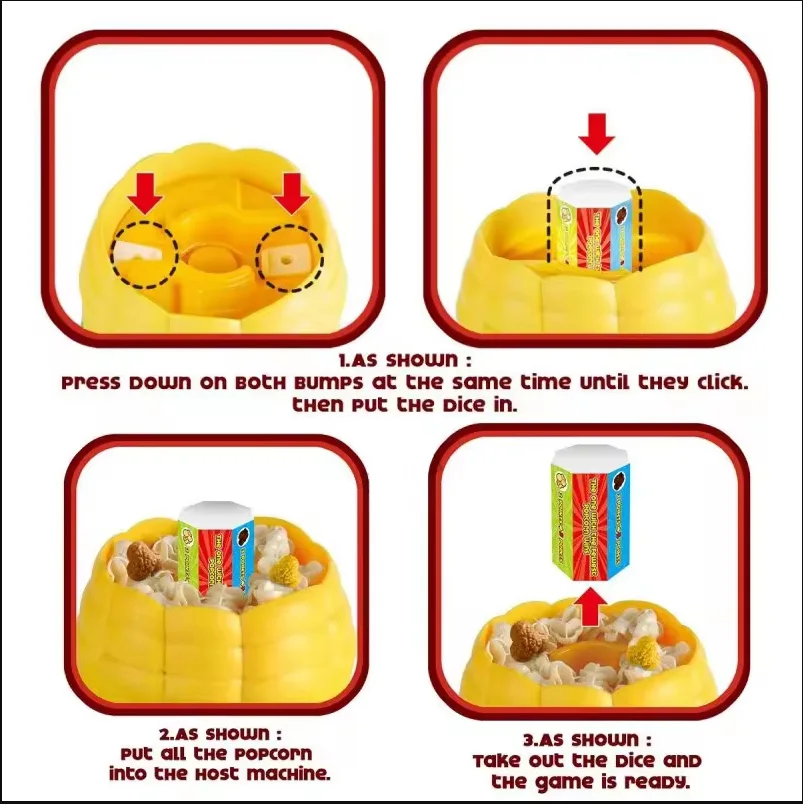 New Popcorn Game Fun Corn Catapult Board Games for Adult Decompression Pranks Toys Catch All The Popcorn!