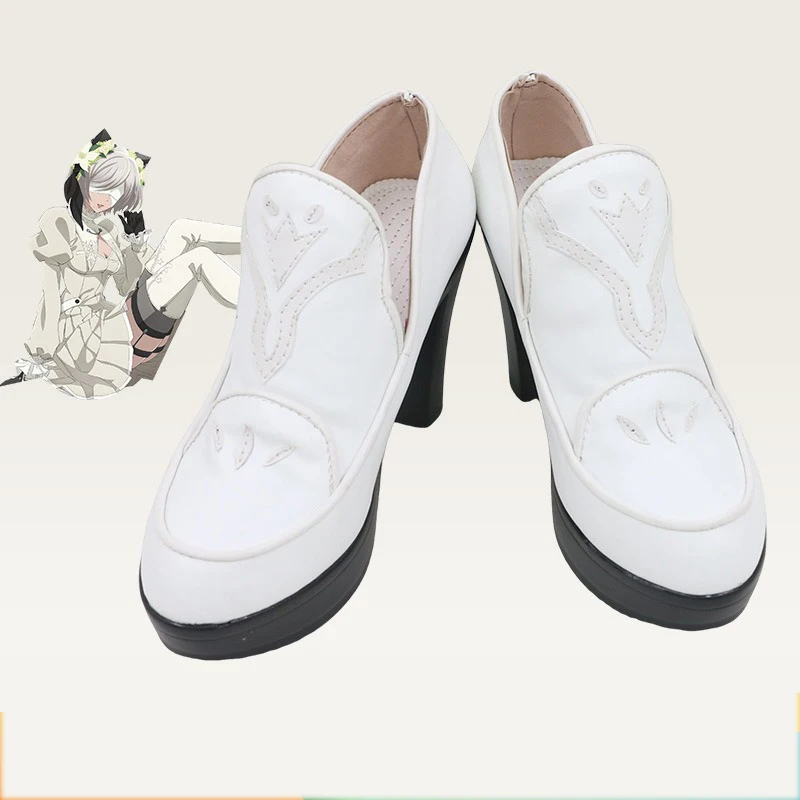 YoRHa Cosplay Shoes High Heel PU Leather Shoes Halloween Carnival Boots Cosplay Props Accessories Custom Made