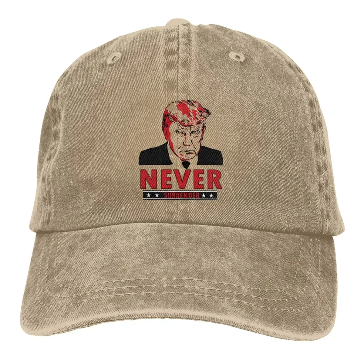 Fashion Never Surrender Donald Trump Mugshot Baseball Caps Men Women Distressed Cotton Headwear President Democrat Hats Cap