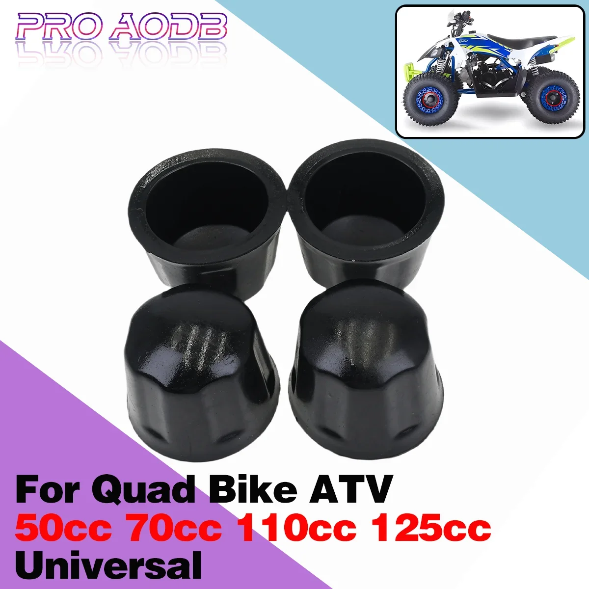 

For 50cc 70cc 110cc 125cc Quad Bike ATV Go Kart Dust Protector Accessories 4 Pcs/lot ATV Rubber Dust Nuts Covers Dust Protector