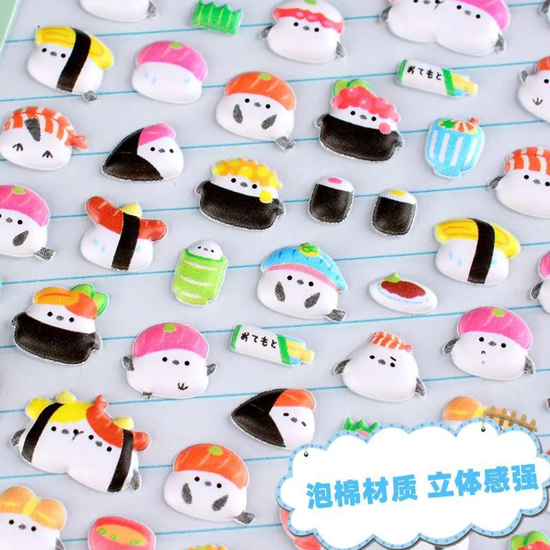 Shiny Transparent Stickers Cute Mini Pets Japanese INS Decorative Stickers For Reward Photo Notebook Phone Shell Ornament