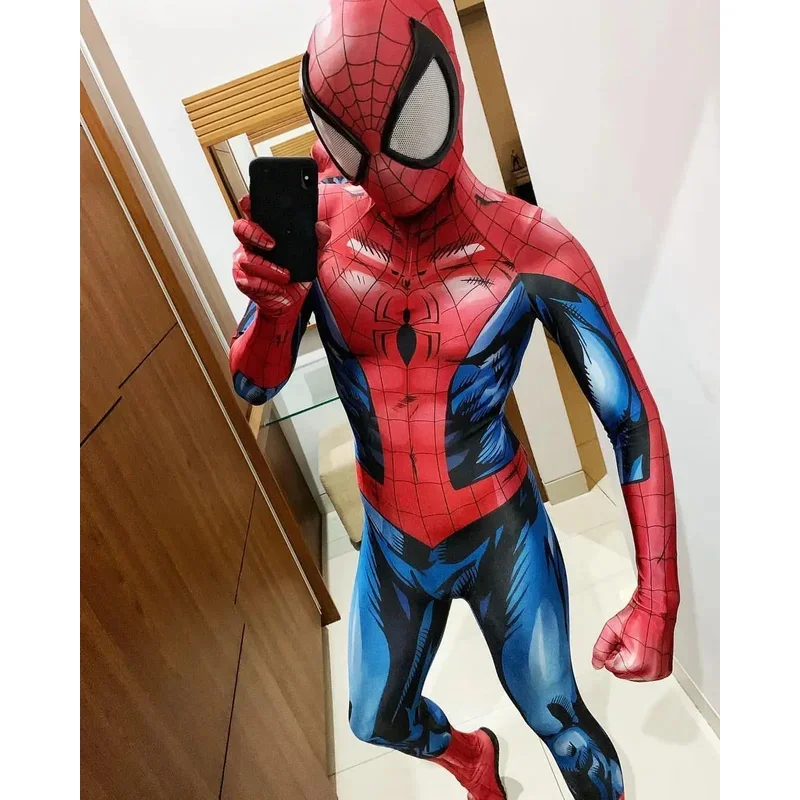 Disfraz de CyUltimate Spidey, disfraz de Halloween con estampado 3D, mono de LICRA, trajes Zentai de superhéroe, disfraces de adulto