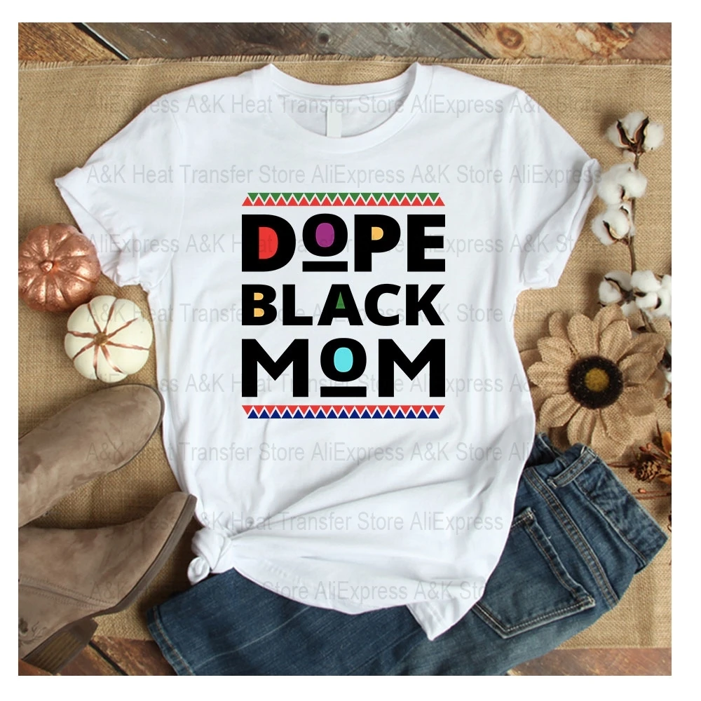 Dope Black Family Heat Transferfers Mum Papa Iron On Patches For Clothing Stickers Patch On Clothes Transfer Printing Thermal Decals