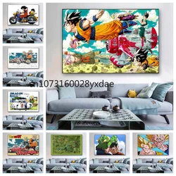 Japanese Classic Anime Dragon Ball Locomotive Goku Canvas Pictures Decoration Paintings Poster HD Prints Wall Art Home Decor