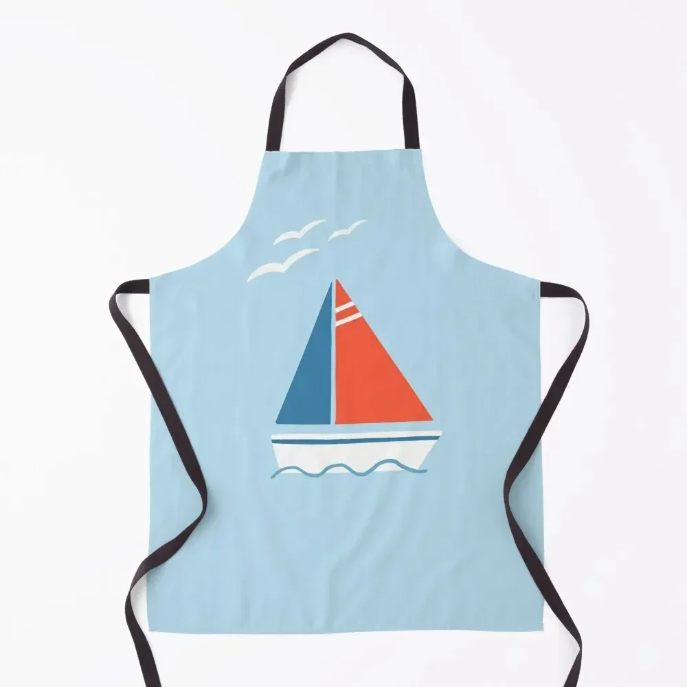 

Sailing and seagulls Apron Woman Work for kitchen useful Chef Uniform Woman professional hairdresser Apron