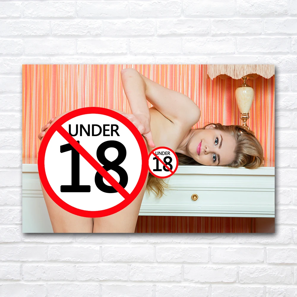 Sexy Nude Girl Uncensored Ass Pussy Poster Custom Art Print Canvas Painting Wall Picture Personalise Home Room Decor