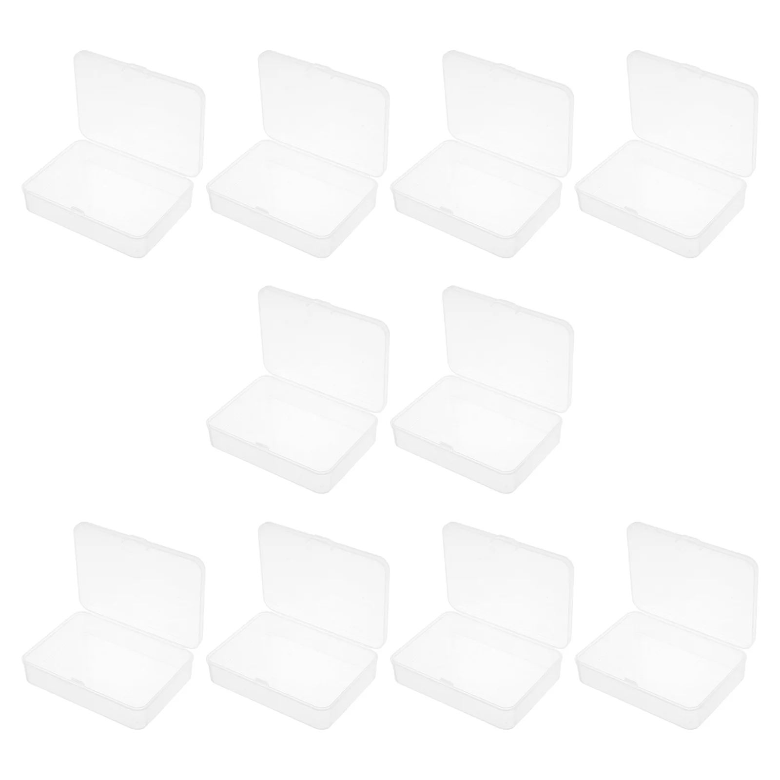 10 قطعة حافظات بطاقات اللعب البلاستيكية الشفافة صندوق منظم التخزين المدمج لبطاقات الألعاب بطاقات التداول البيسبول 4x3 بوصة المفاجئة إغلاق #6