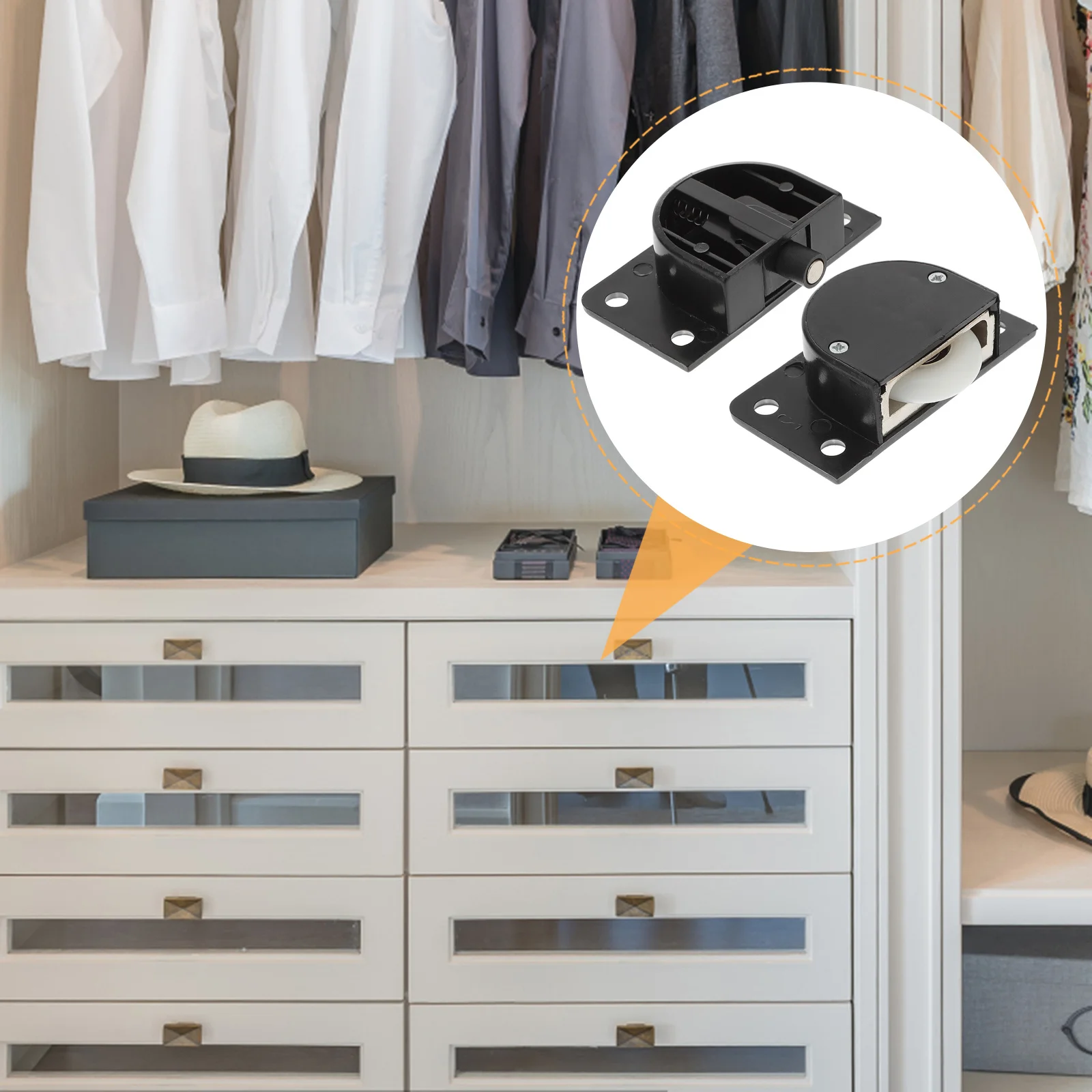 

2Sets Sliding Cabinet Door Track Wardrobe Wheel Replacement Smooth Silent Roller Kit Adjustable Door Pulley Wardrobe Runner