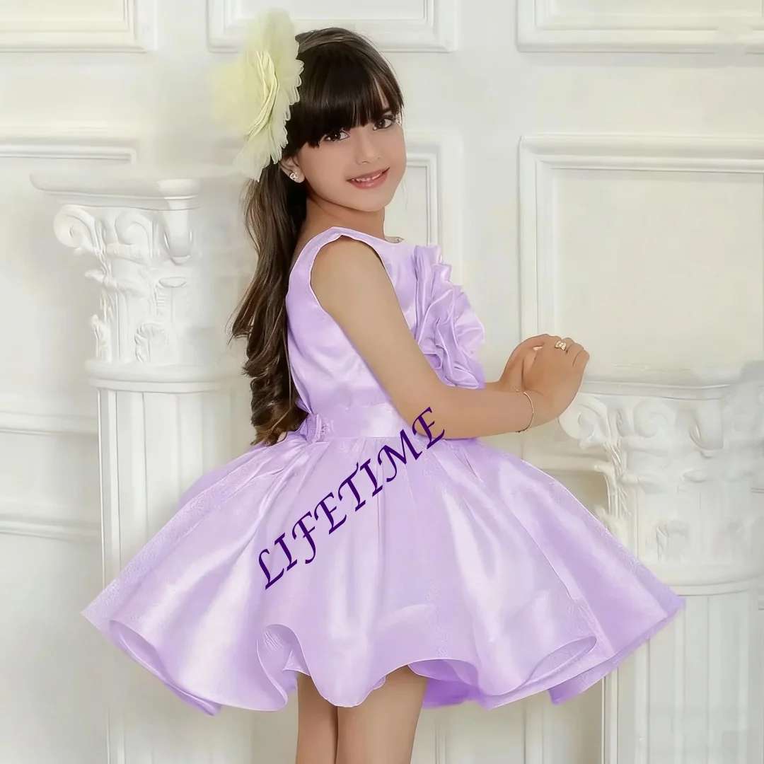 Sukienka dla dziewczynki na wesele, urocza, z kwiatami, do kolan, odzież formalna dla niemowląt i dzieci, strój do sesji zdjęciowych, Pierwsza Komunia