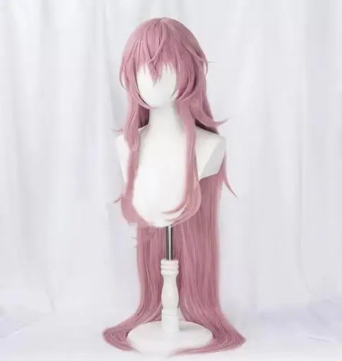 wig Synthetic Hair Witchh Gothic Halloween Cosplay Wig Long Pink Color Megurine Luka x Rascal Heat Resistant Wig