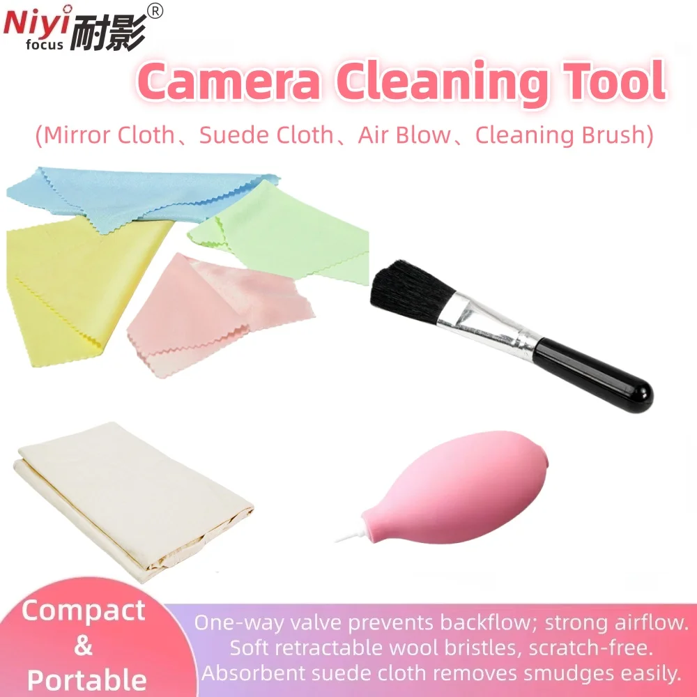 Professional Camera Lens Cleaning Kit with Air Blower Lens Pen Microfiber Cloth for Canon Sony Nikon Fuji Lenses Filters Sensor
