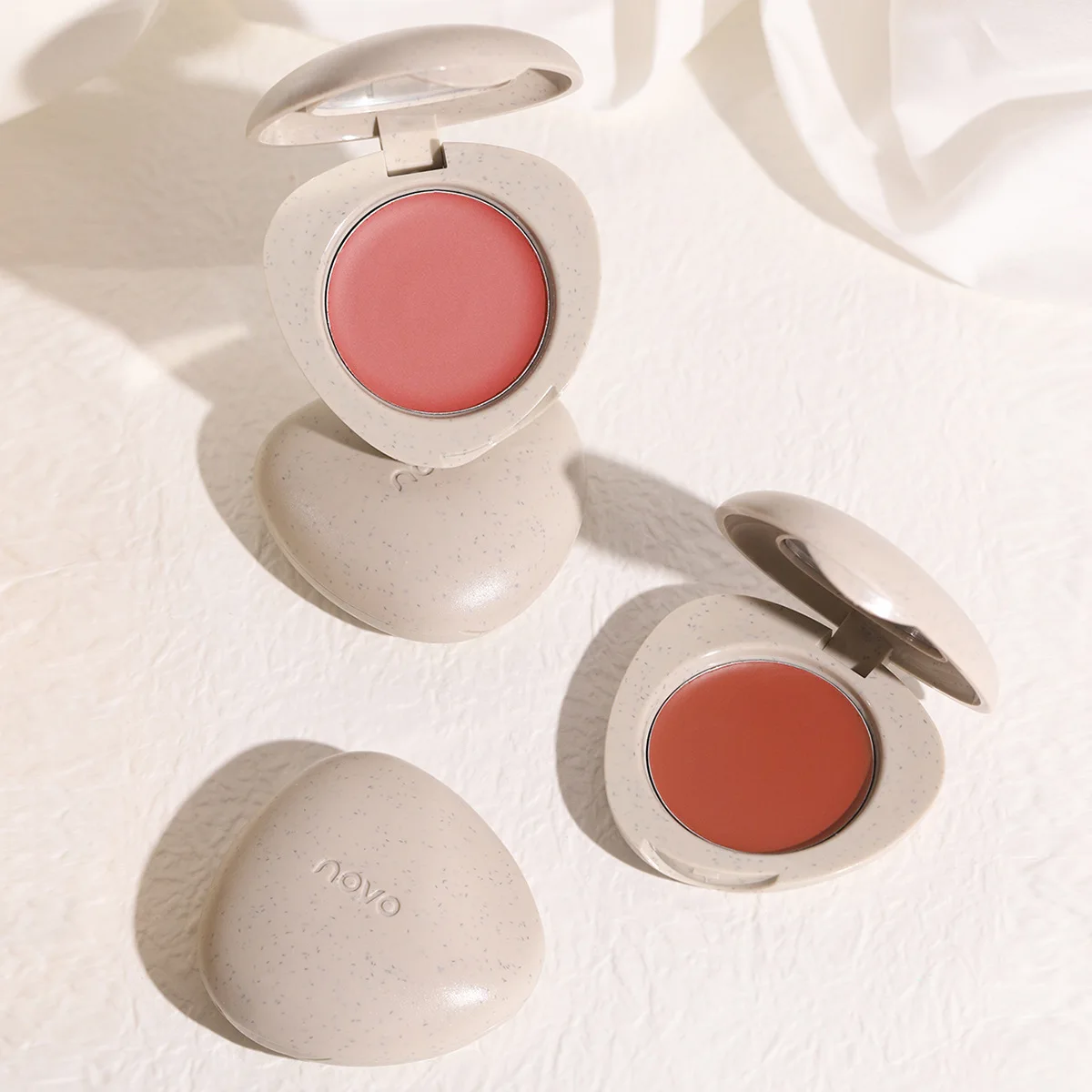 Cobblestone Blush Pure Desire Natural White Blusher Plate High-Grade Waterproof Sweat-Proof Nude Makeup Red