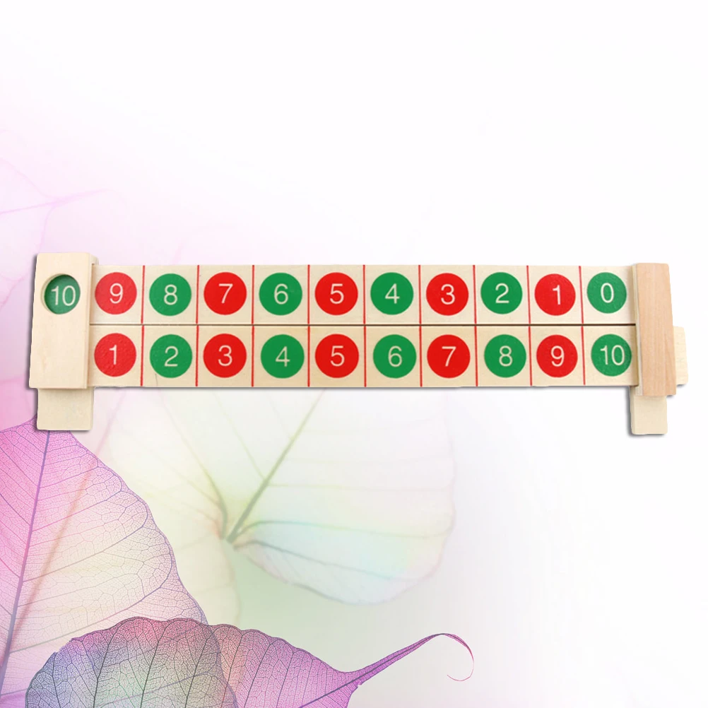 

1pc Math Teaching Tool Geometry Calculation Ruler Addition Subtraction Trainer Kids Learning Numbers Matching Early Education