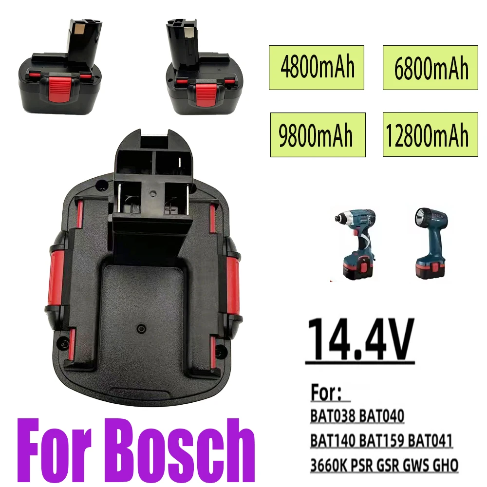 

BAT038（14.4V）12800mAh Rechargeable Battery for bosch BAT038 BAT040 BAT140 BAT159 BAT041 3660K NI-MH PSR GSR GWS GHO 14.4V