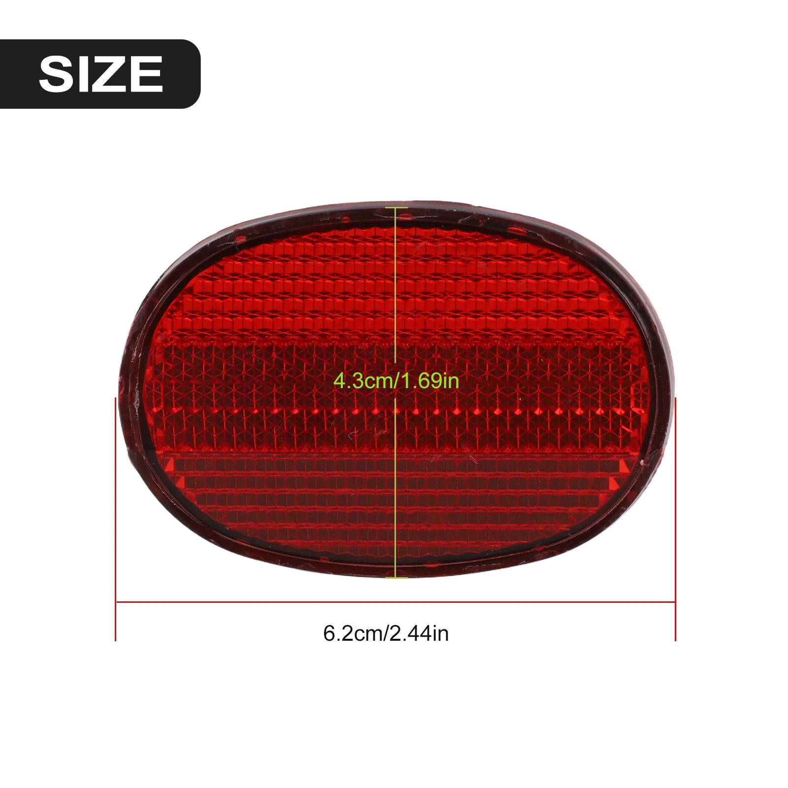 2pcs Bicycle Oval Rear Mudguard Reflector Bike Oval Rear Taillights Reflective Warnings Lamp Night Riding Safety Light