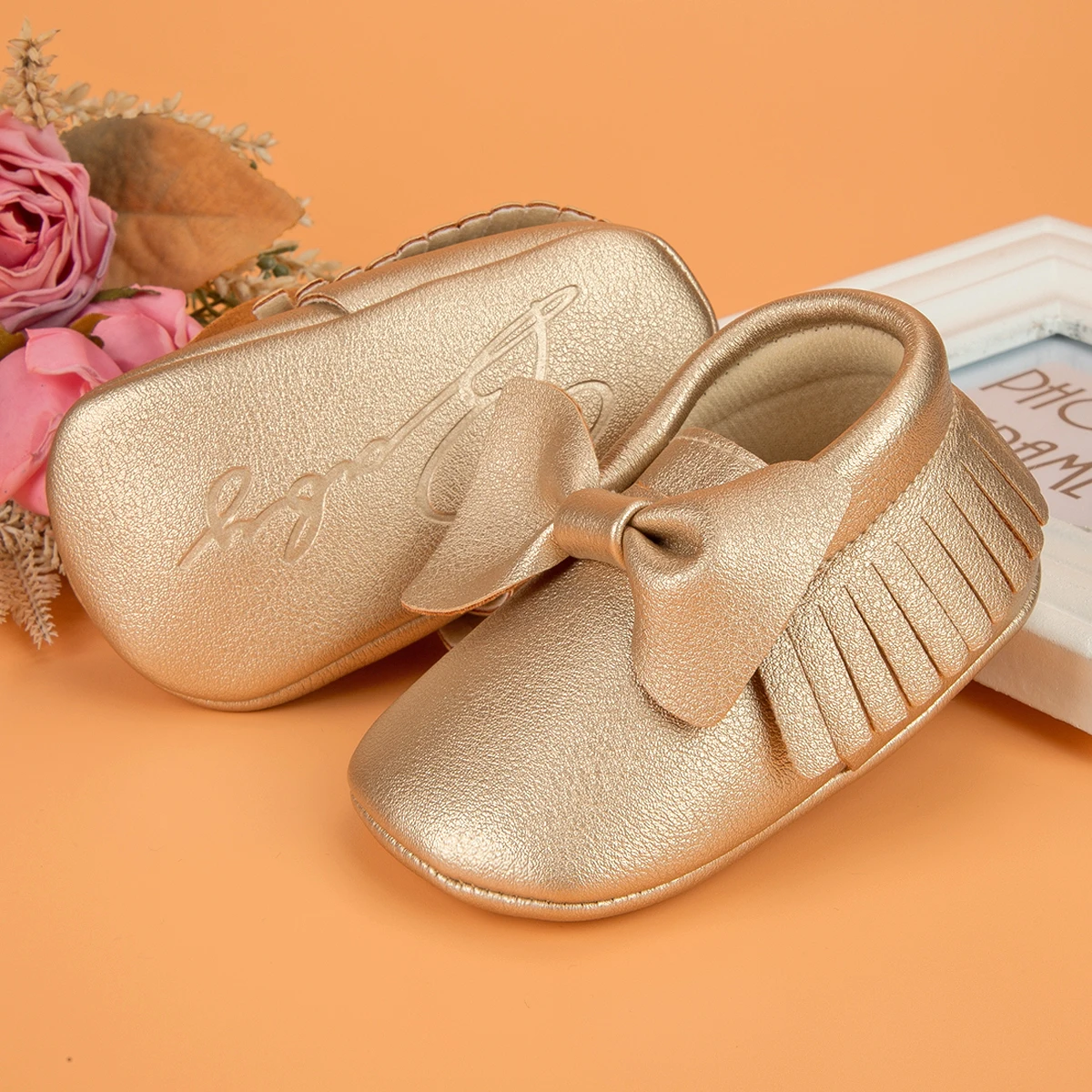 KIDSUN-Princesa rosa sapatos para bebê menina, arco-nó, cor sólida, sola macia, criança plana, primeiro caminhante, sapatos de berço infantil, 0-18m