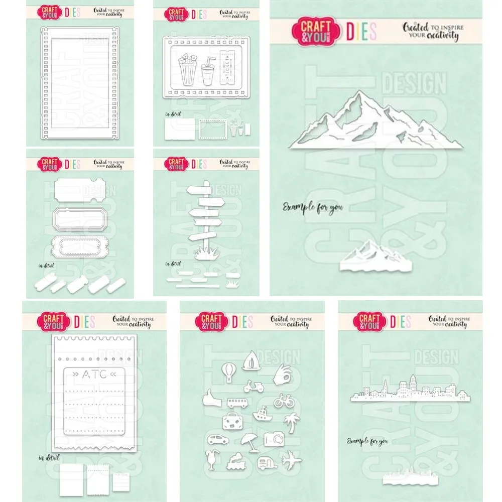 Металлические Вырубные штампы ATC для билета «сделай сам», скрапбукинг, ремесла, вырезанные трафареты, изготовитель, шаблон для фотоальбома, украшение ручной работы