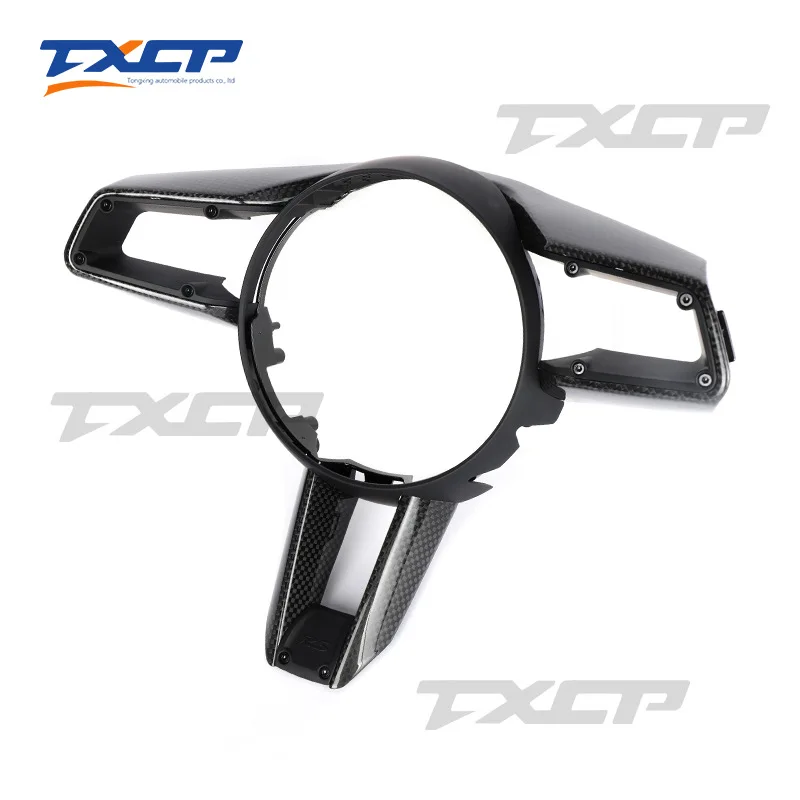 

Carbon Fiber Steering Wheel Button Frame Cover for Porsche 911 992 718 Macan
