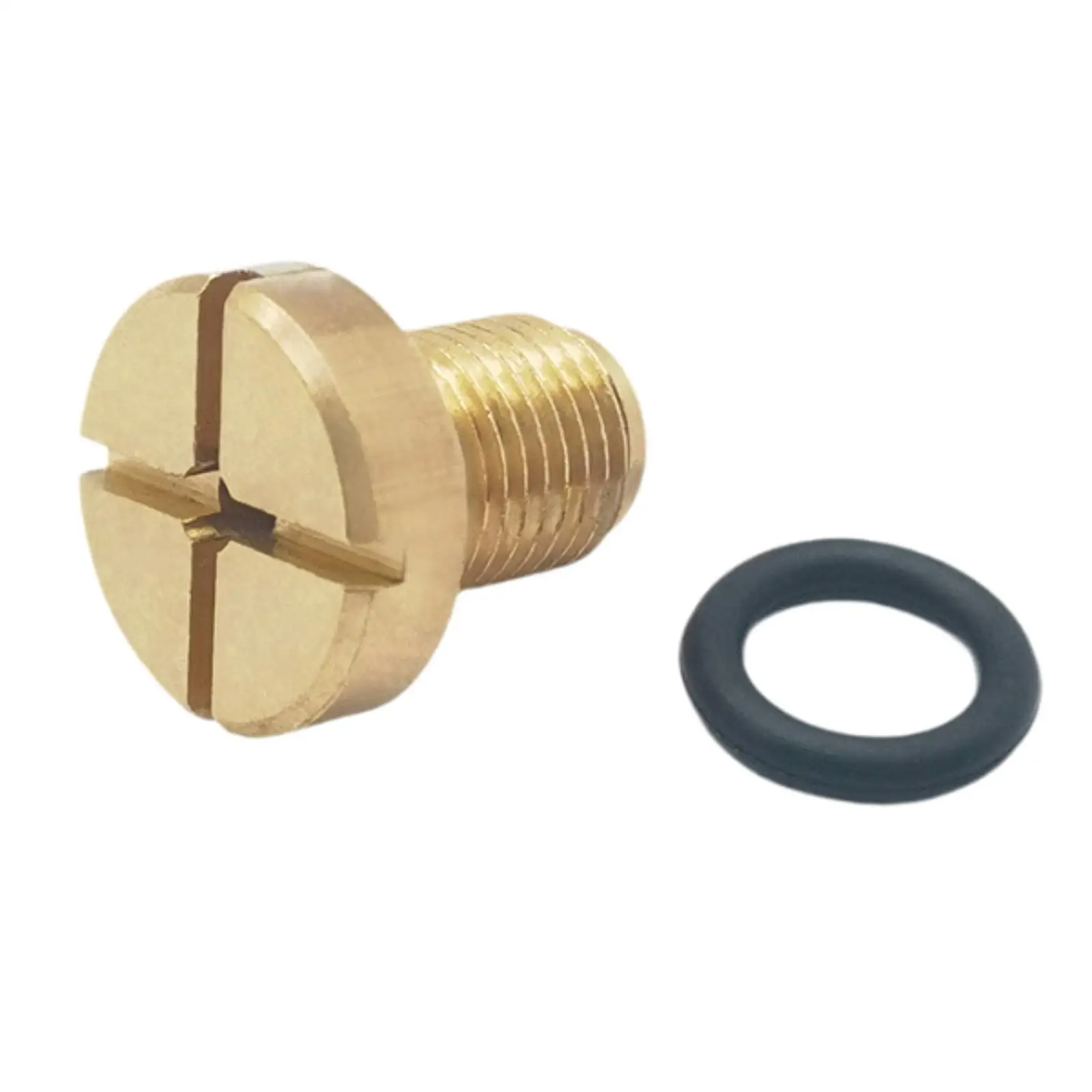 

Coolant Expansion Tank Bleeder Screw Gold Brass Automotive Cooling Unit with Rubber Ring for BMW E46 E39