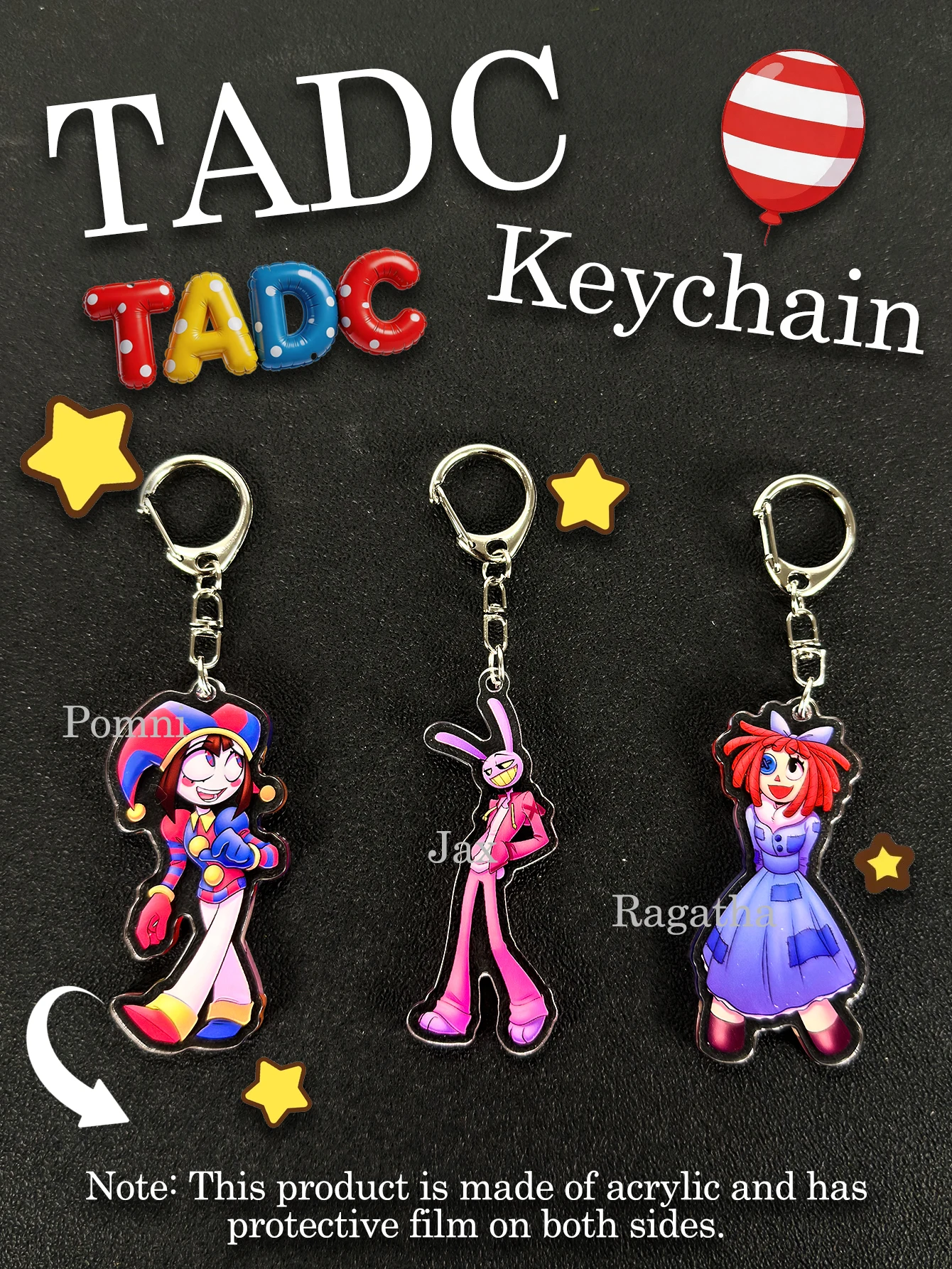 

Tadc Keychain，Movie Merchandise，Diy Personalized Idol Merch Gift for Friends Birthday Animation Keychain, Keychain Collection, Exquisite Decorations, Exquisite Small Gifts, Holiday Gifts, Collectibles