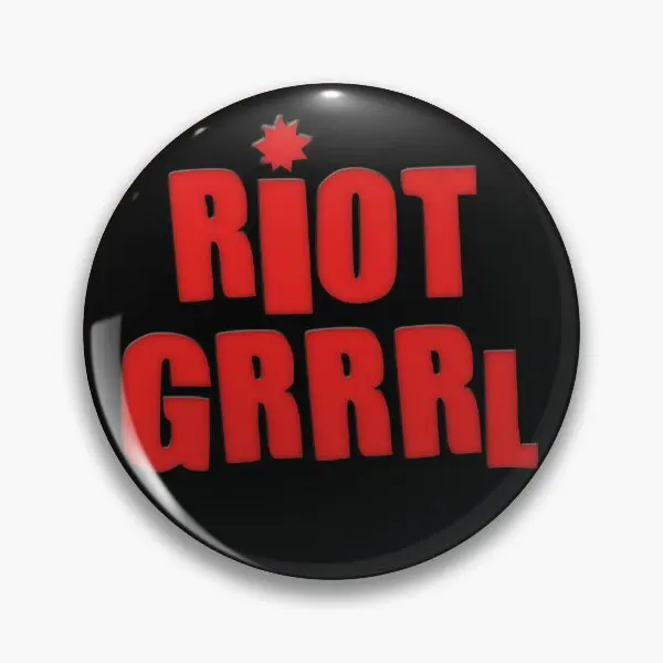 Riot Grrrl  Soft Button Pin Funny Cartoon Lapel Pin Cute Hat Jewelry Collar Metal Clothes Brooch Decor Gift Women Fashion Lover