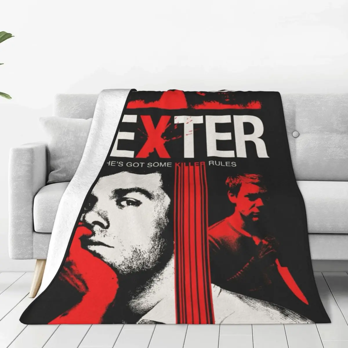 Custom Ultra-Soft Fleece Dexter Morgan Throw Blanket Warm Flannel Movie Blankets for Bed Office Sofa Bedspreads